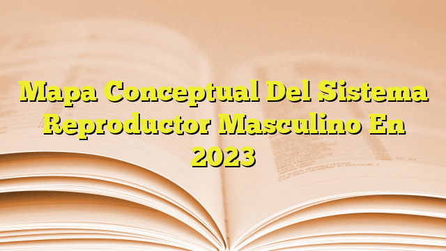 Mapa Conceptual Del Sistema Reproductor Masculino En 2023 Imagenes